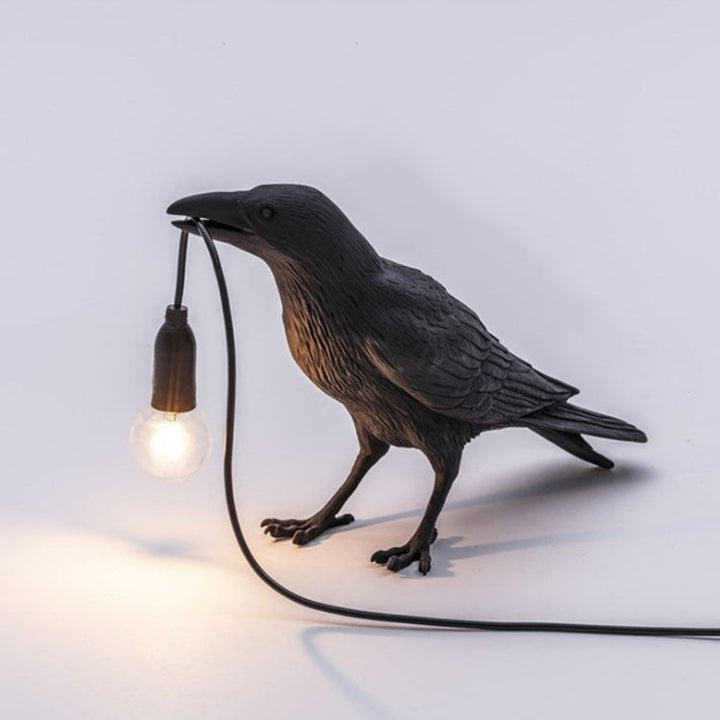 Auspicious bird table lamp personalized creative bedroom bedside animal shape bird resin wall lamp decoration | Kalsten