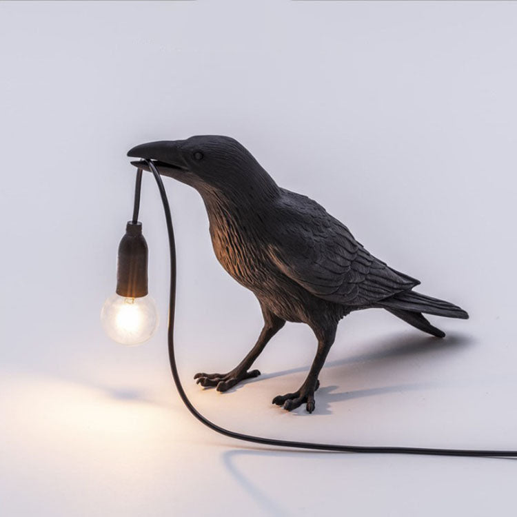 Auspicious bird table lamp personalized creative bedroom bedside animal shape bird resin wall lamp decoration | Kalsten