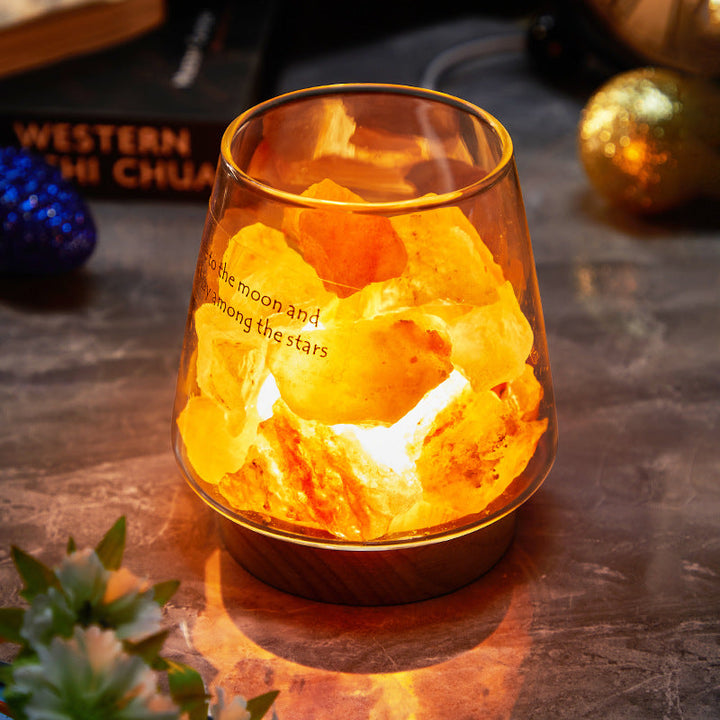 Himalayan Salt Lamp Aroma Lamp Ore Crystal Salt Stone Night Lamp Bedroom Table Lamp Girl Bedside Lamp Atmosphere Lamp | Kalsten