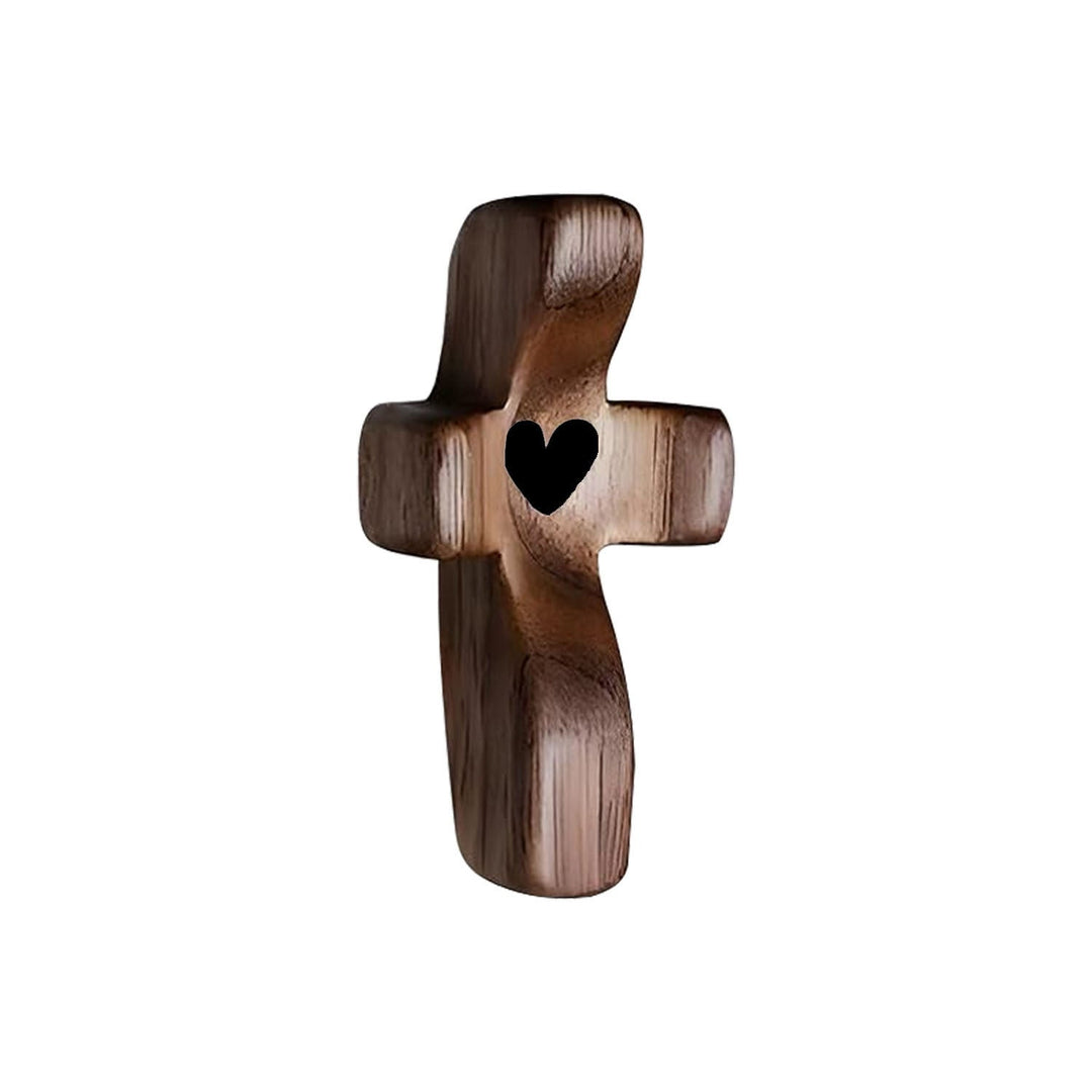 Kalsten|Wooden Cross Fidget Toy|Polished Black Walnut Handheld 2 Pcs