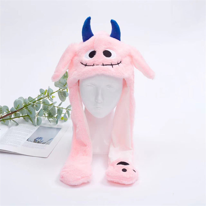 Kalsten 丨 Women's Cute Fluffy Plush Hat Movable Ears