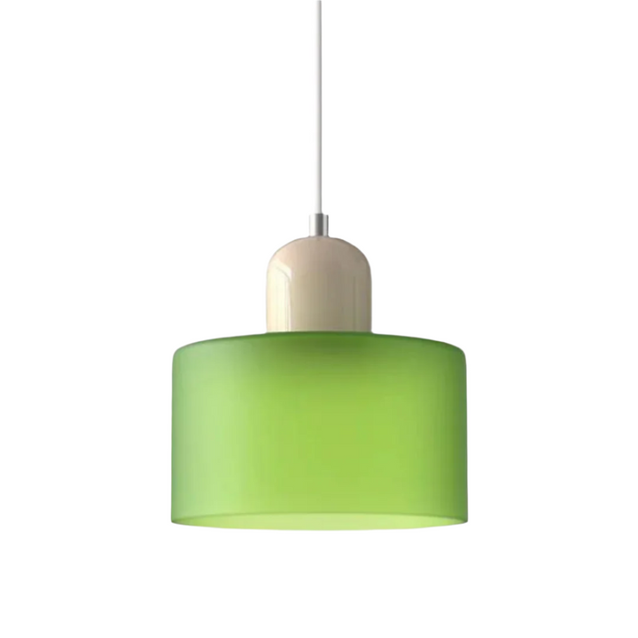 Glass pendant light – Elegant cylindrical pendant light for cozy living spaces | Kalsten
