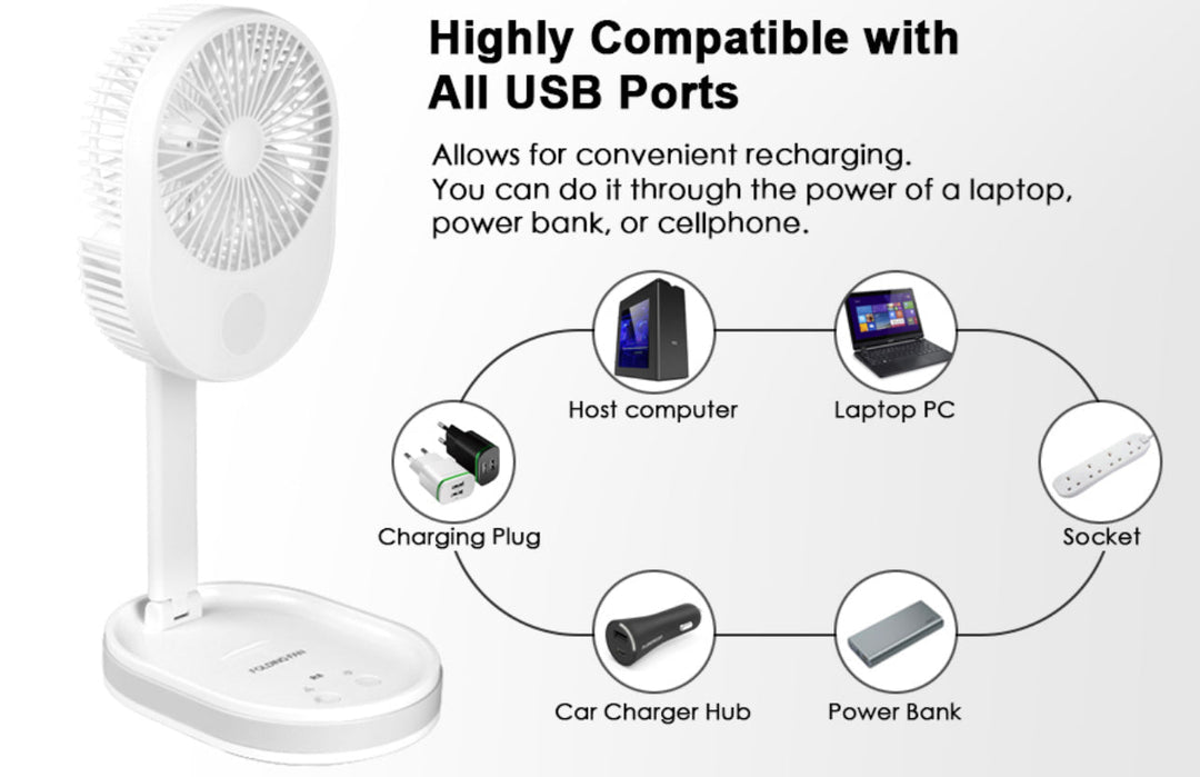 MULTI-FUNCTION FOLDING FAN WITH LIGHT | Kalsten