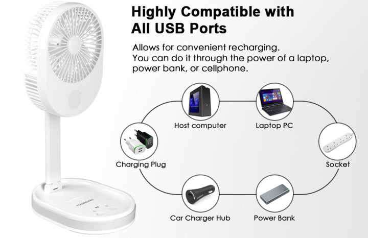 MULTI-FUNCTION FOLDING FAN WITH LIGHT | Kalsten