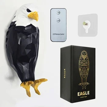 Kalsten | 3D Eagle Wall Light | Patriotic LED Lamp | PETG Material | Warm White Illumination