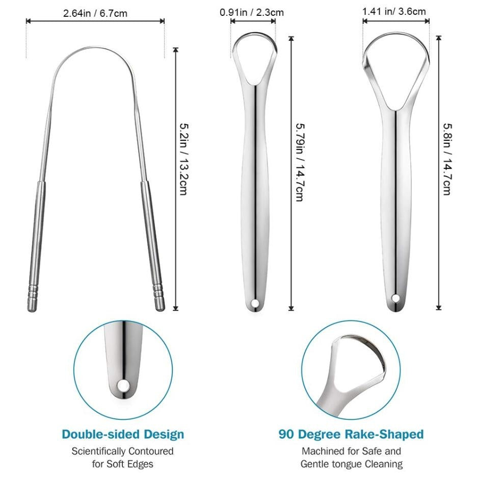 3Pcs Stainless Steel Tongue Cleaners | Kalsten