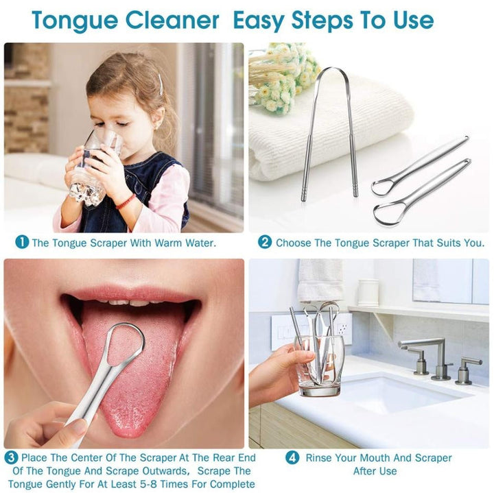3Pcs Stainless Steel Tongue Cleaners | Kalsten