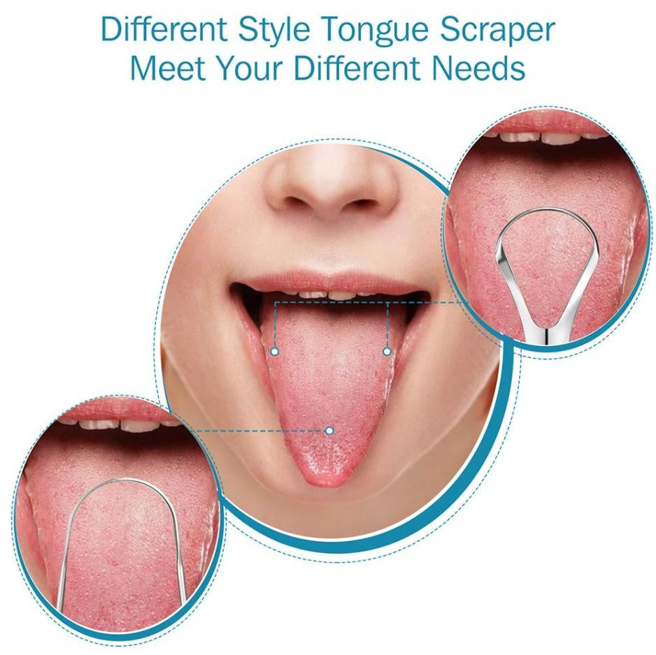 3Pcs Stainless Steel Tongue Cleaners | Kalsten