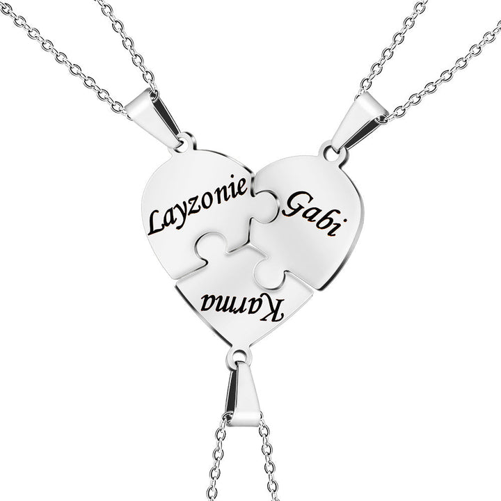 Kalsten | Personalized Family Heart Puzzle Necklace