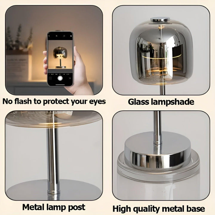 Lux Shine Lamp - Elegant Electroplated Glass Desk Lamp for Ambient Lighting | Kalsten