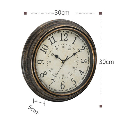 Vintage Retro Wall Clock with Wood Look – Timeless Design Kalsten