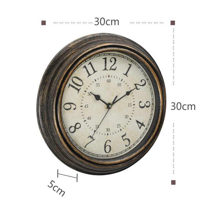 Vintage Retro Wall Clock with Wood Look – Timeless Design Kalsten