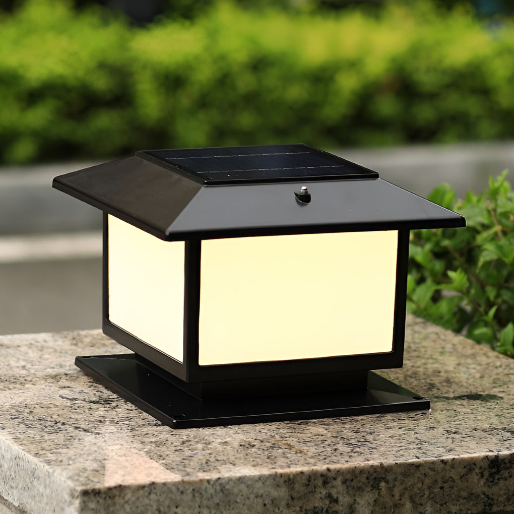 Square Three Step Dimming LED Waterproof Solar Fence Post Lights | Kalsten