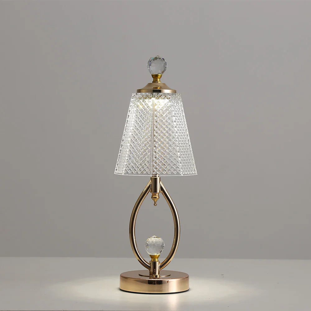 Vintage Crystal Table Lamp - Elegant Vintage Crystal Table Lamp for a Charming Atmosphere Kalsten