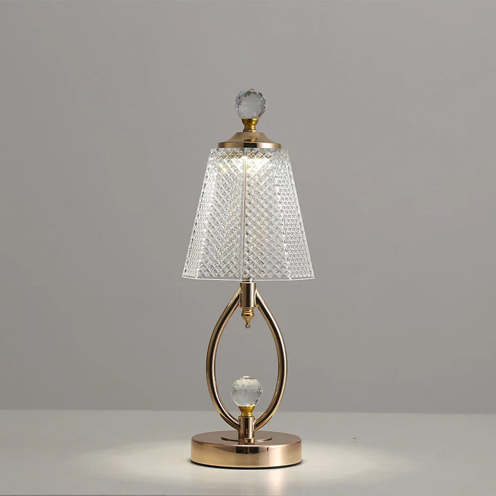 Vintage Crystal Table Lamp - Elegant Vintage Crystal Table Lamp for a Charming Atmosphere Kalsten