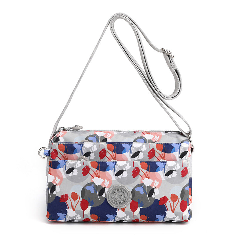 Women's Casual Multi-layer Fashionable Simple Shoulder Bag Made of Nylon | Kalsten