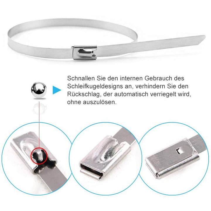 Multipurpose Metal Cable Ties (100 PIECES) | Kalsten