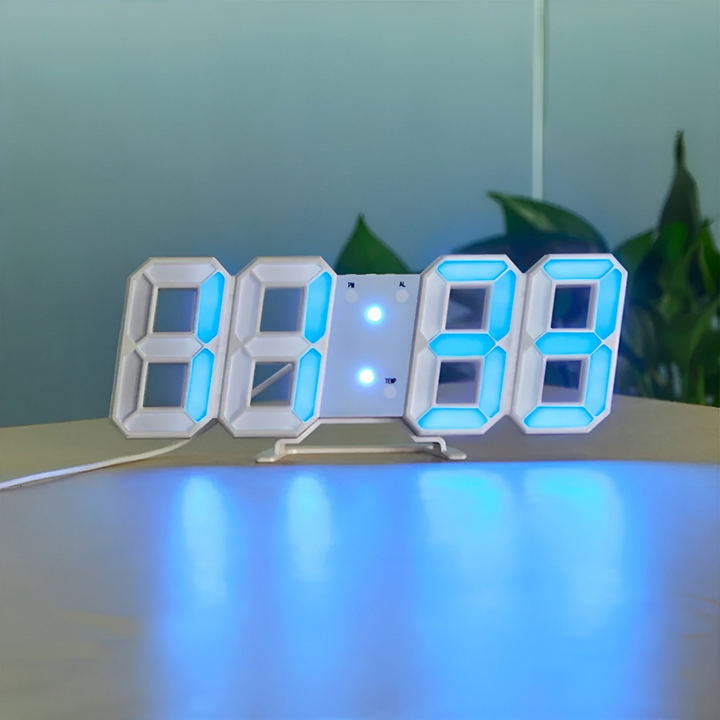 Kalsten | Designer LED 3D Wall Clock with Digital Display and Intuitive Operation