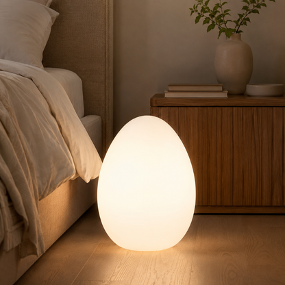 SolStone Sculptural Egg Floor Lamp