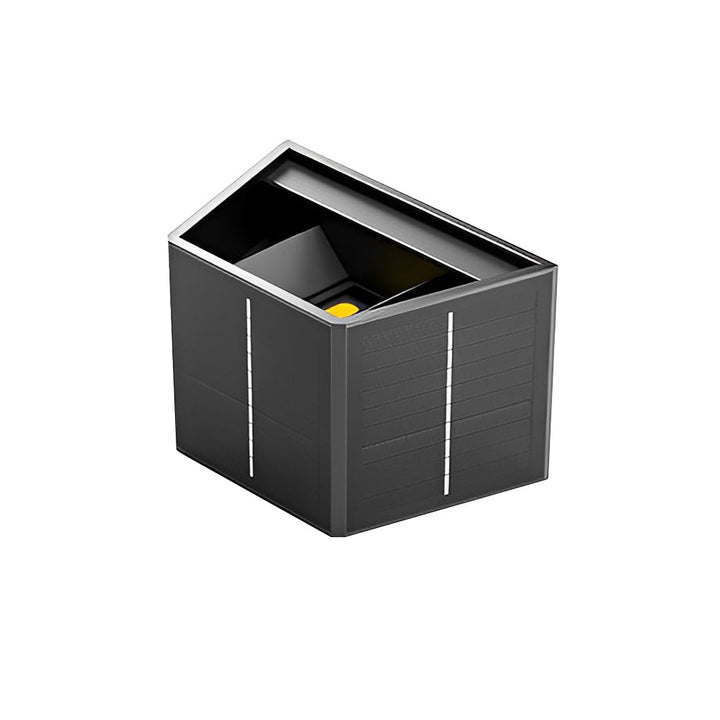 Up and Down Lighting LED Waterproof Black Modern Solar Wall Lights | Kalsten