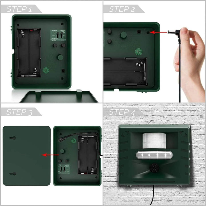 Kalsten | Outdoor Ultrasonic Bird Repeller | Effective, Humane Woodpecker Deterrent for Gardens, Patios & Farms