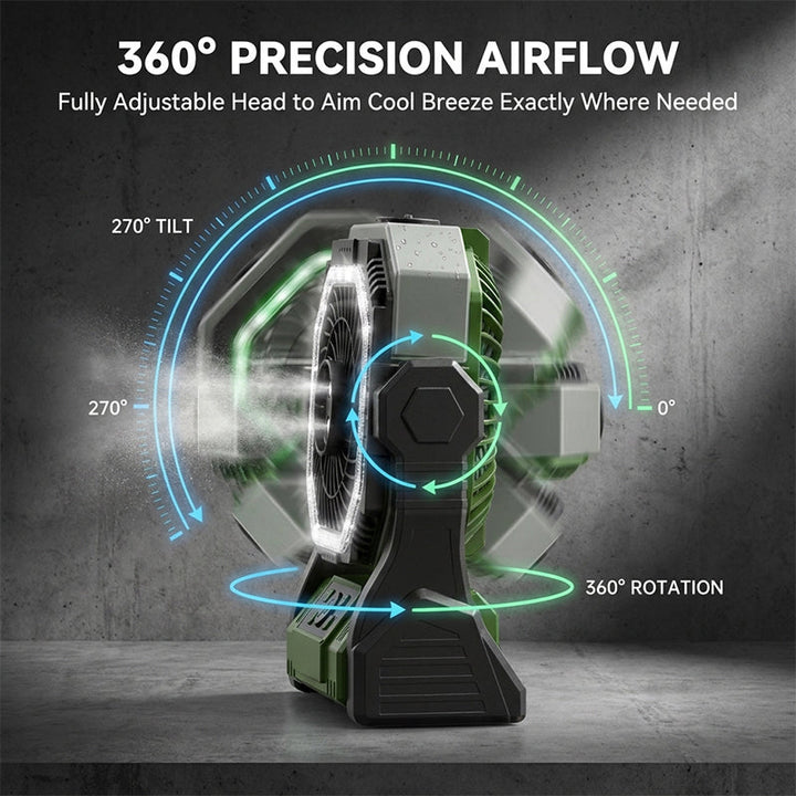 Rechargeable Outdoor Camping Fan Light | Kalsten