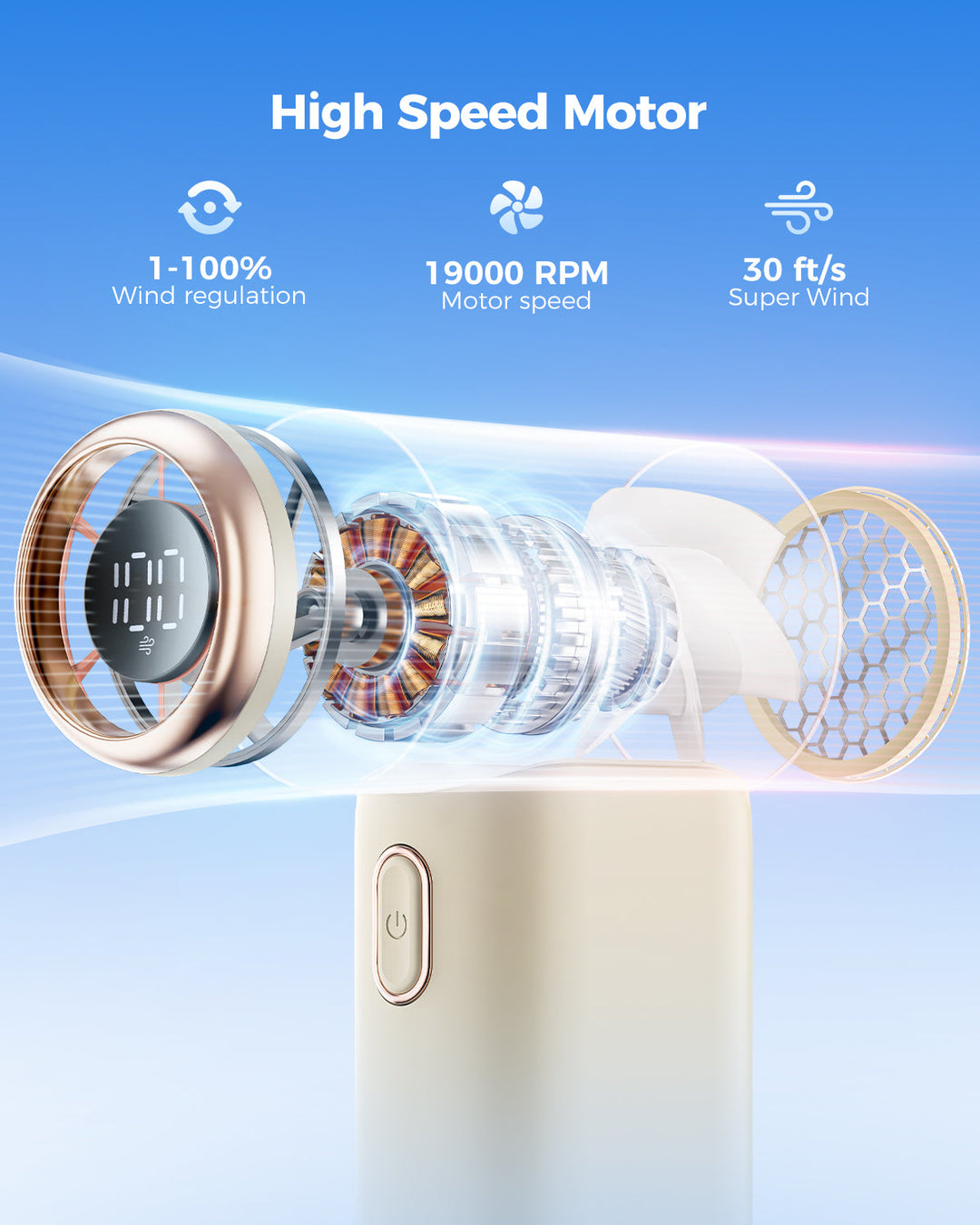 Portable Handheld Turbo Fan,High Speed Mini Fan | Kalsten