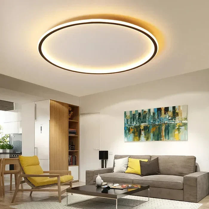 Scandinavian Round Ceiling Lamp - AuroraSphere | Kalsten