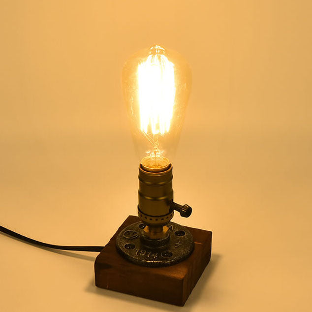 Vintage Industrial Iron Light Bulb 1-Light Table Lamp | Kalsten
