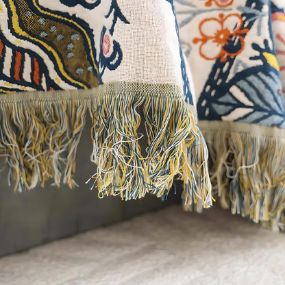 BowLift | Cotton Throw Blanket Floral Reversible Design