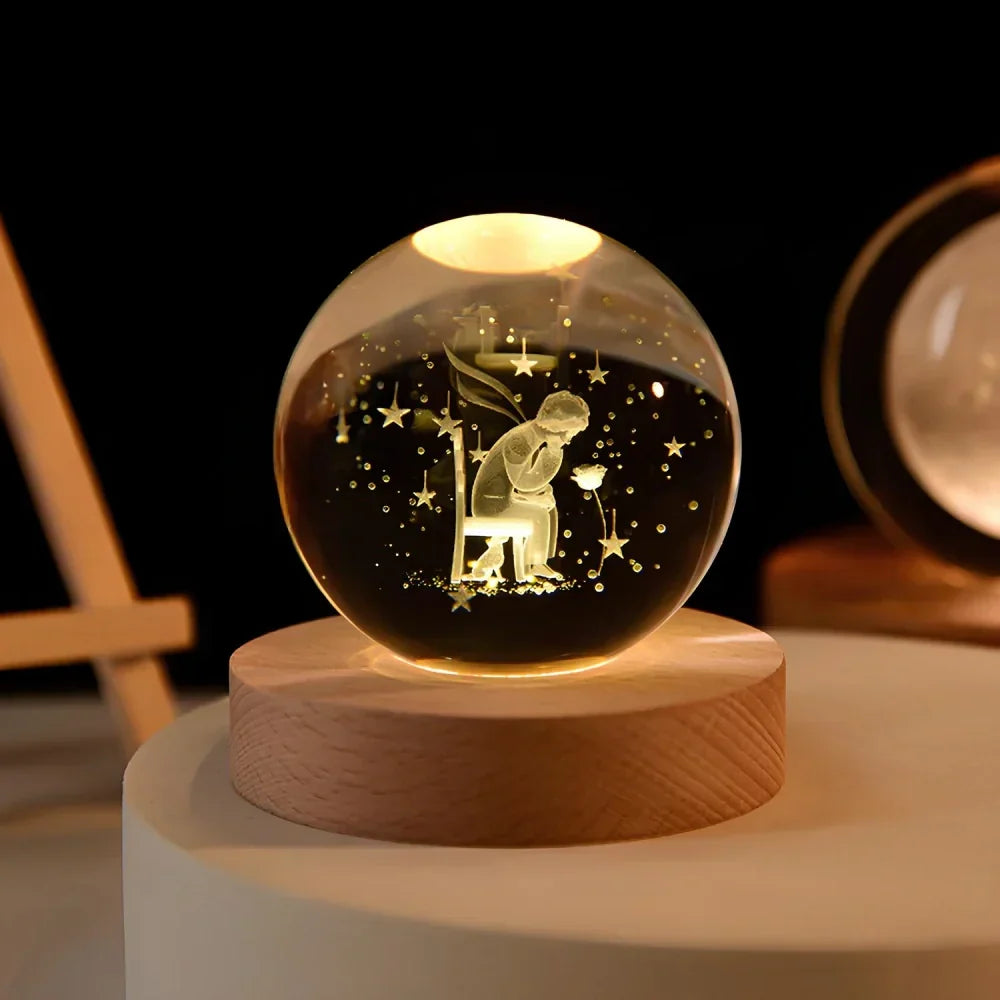 3D Crystal Ball LED Night Light Kalsten