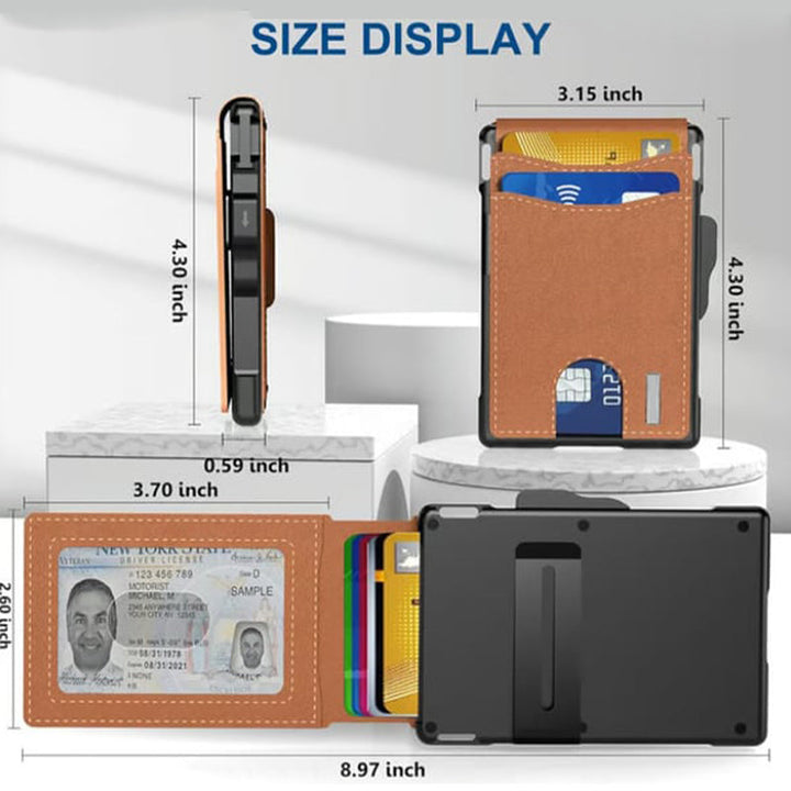Kalsten | Men's Business Style PU Leather Card Slots for AirTag
