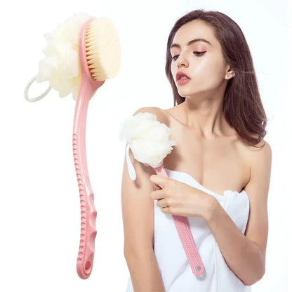 2 In 1 Bathing Scrubbing Long Handle Brush Bowlift