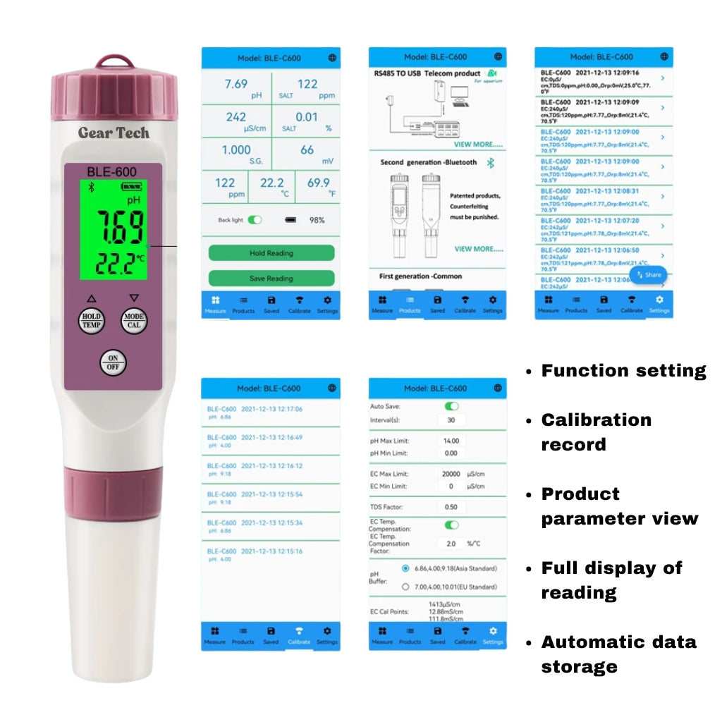 Skanto | Digital Pool Tester – pH and Chlorine Meter for Easy pH Measurement in Pool Water