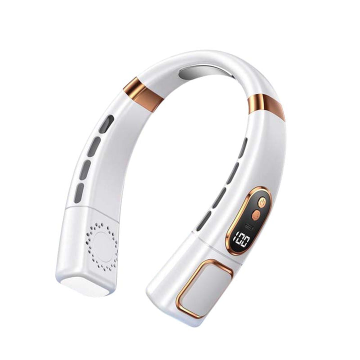 Blade-less hanging neck fan with digital display and light | Kalsten