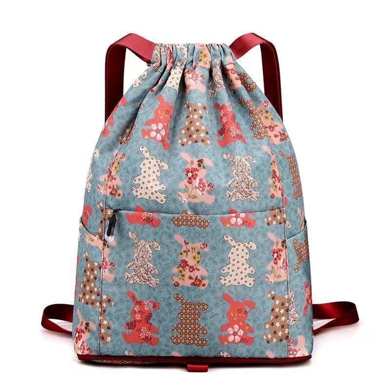 Drawstring shoulder bag in ethnic style | Kalsten