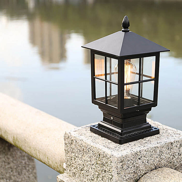 European Outdoor Column Lantern Waterproof  Rustproof 1-Light Patio Light | Kalsten