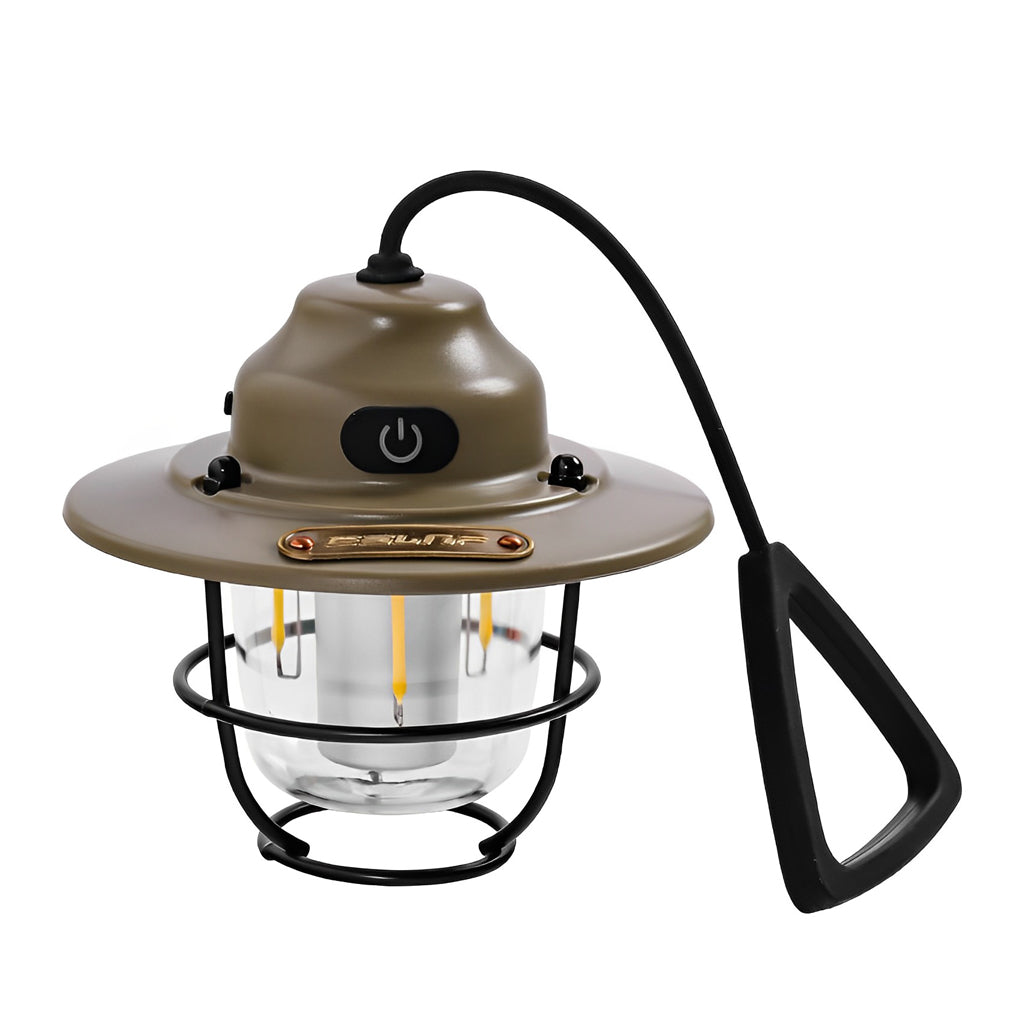 Round LED Waterproof USB Rechargeable Retro Outdoor Light Camping Lamp | Kalsten
