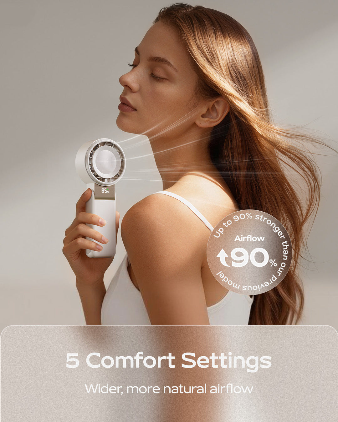 Foldable Bladeless Handheld  Portable Rechargeable  Fan | Kalsten