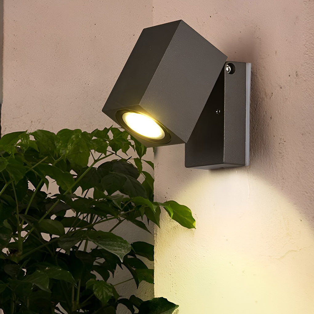 Square Adjustable Waterproof Motion Sensor LED Sconces Indoor Outdoor Wall Lamp Spot Lights | Kalsten
