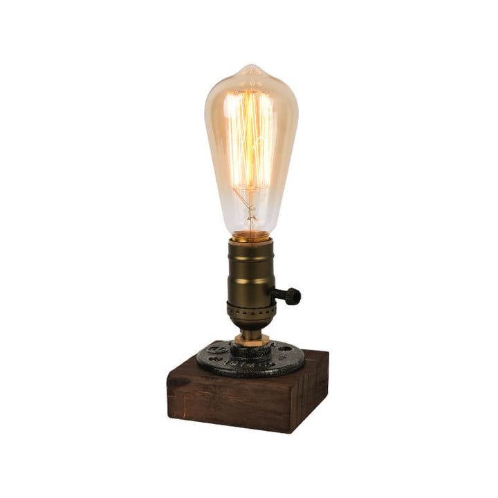 Vintage Industrial Iron Light Bulb 1-Light Table Lamp | Kalsten