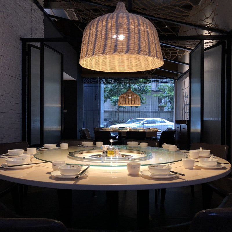 Bamboo Rattan Basket Pendant Light For Kitchen | Kalsten