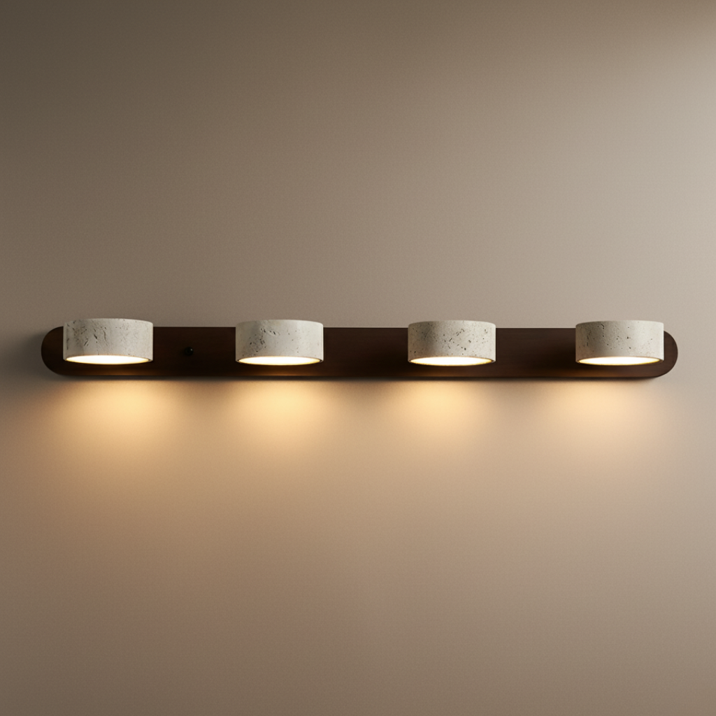 Travertine Adjustable Spotlight Wall Sconce