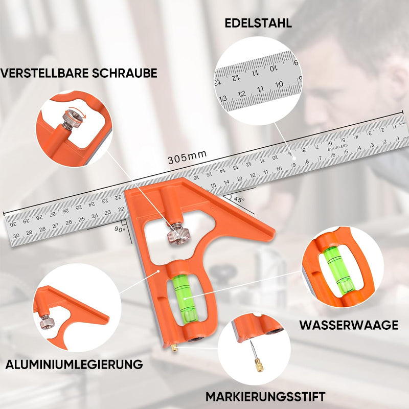 Multifunctional 90-degree and 45-degree angle ruler | Kalsten