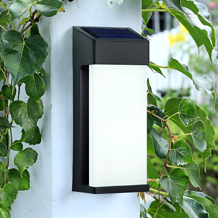 2 Pcs Rectangular LED Light-controlled Waterproof Outdoor Solar Sconce Lighting | Kalsten