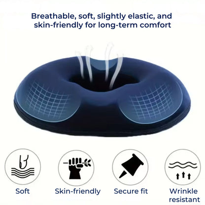 SitRelief | Donut Seat Cushion – Tailbone & Hemorrhoid Relief – Memory Foam – Washable Cover – Office, Travel, Postpartum Use Skanto