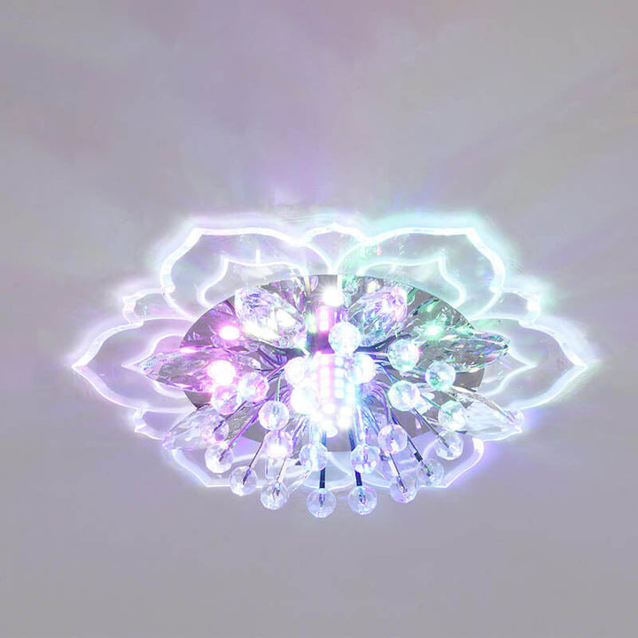 Kalsten GlowPetal | LED Crystal Ceiling Light | Flower Shaped, RGB Color Changing & Energy Efficient