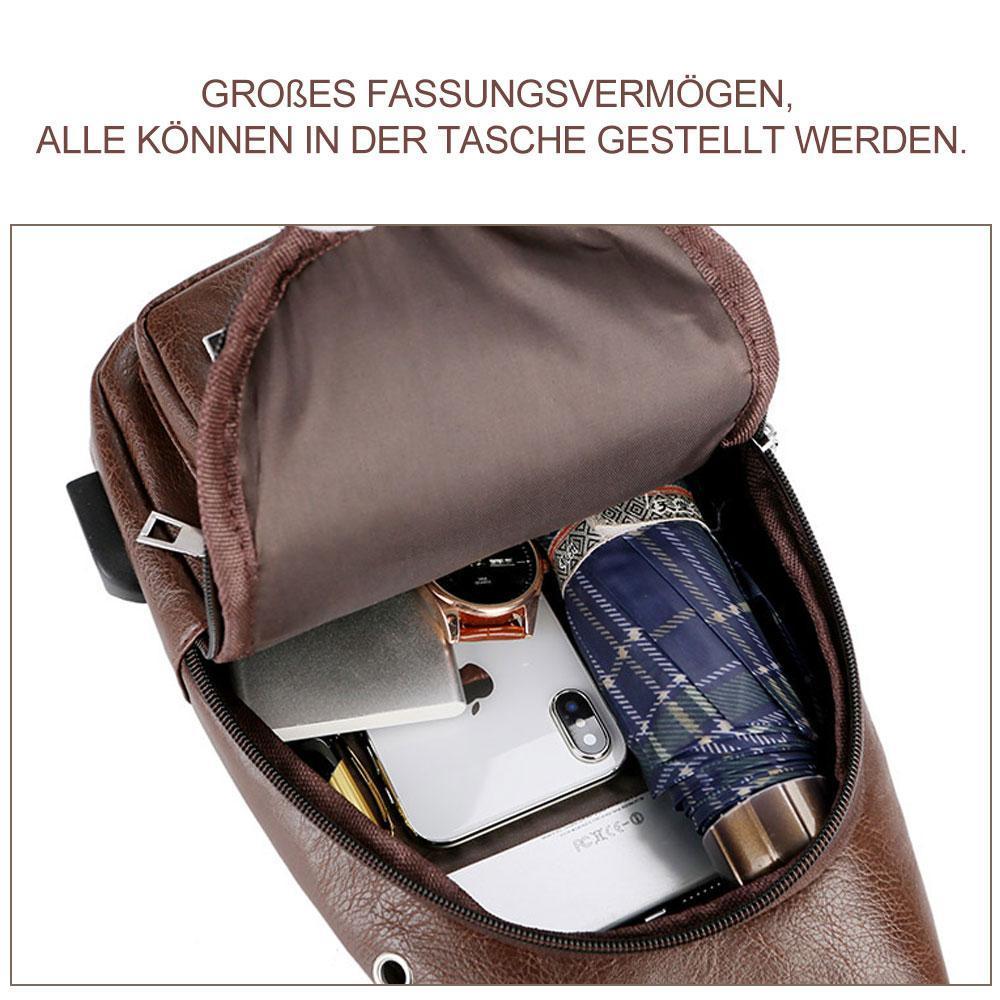 Shoulder bag crossbody bag for men with USB charging port | Kalsten