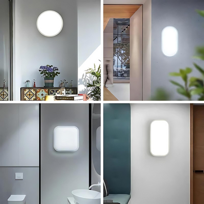 Moisture-resistant LED wall light with modern design for outdoor areas