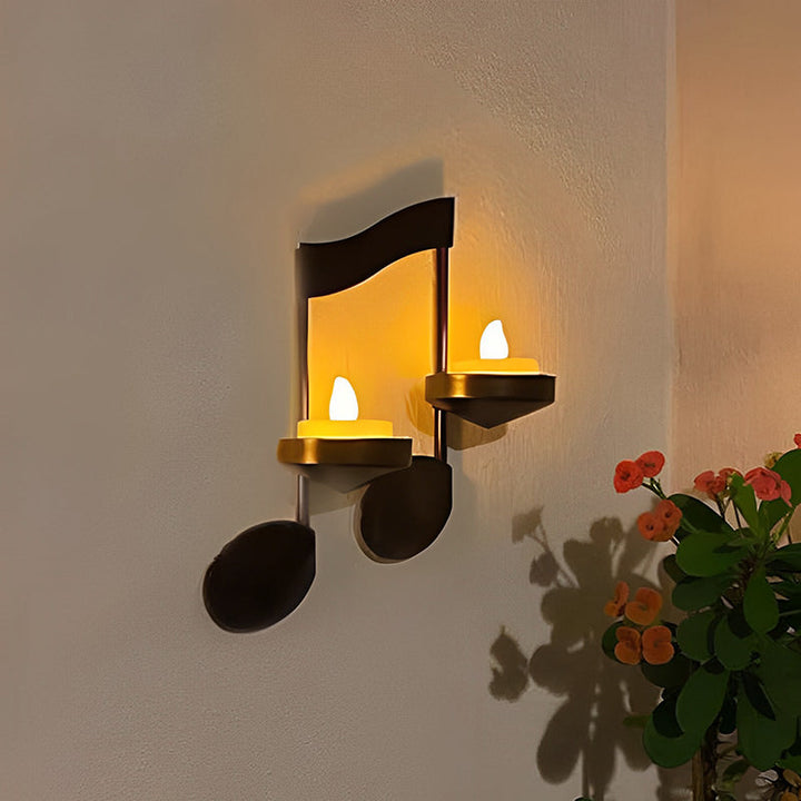 Black Musical Note Wall Light | Kalsten